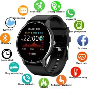 2022 Relógio Inteligente Masculino Feminino Com Tela Sensível Ao Toque Completo Esporte Fitness Relógio Masculino IP67 À Prova D' Água Bluetooth Para Android IOS Smartwatch Masculino
