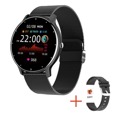 2022 Relógio Inteligente Masculino Feminino Com Tela Sensível Ao Toque Completo Esporte Fitness Relógio Masculino IP67 À Prova D' Água Bluetooth Para Android IOS Smartwatch Masculino - Imagem 2