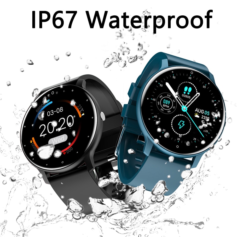 2022 Relógio Inteligente Masculino Feminino Com Tela Sensível Ao Toque Completo Esporte Fitness Relógio Masculino IP67 À Prova D' Água Bluetooth Para Android IOS Smartwatch Masculino - Imagem 6