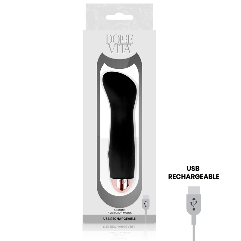 DOLCE VITA - VIBRADOR RECARREGÁVEL ONE BLACK 10 SPEED - Imagem 3