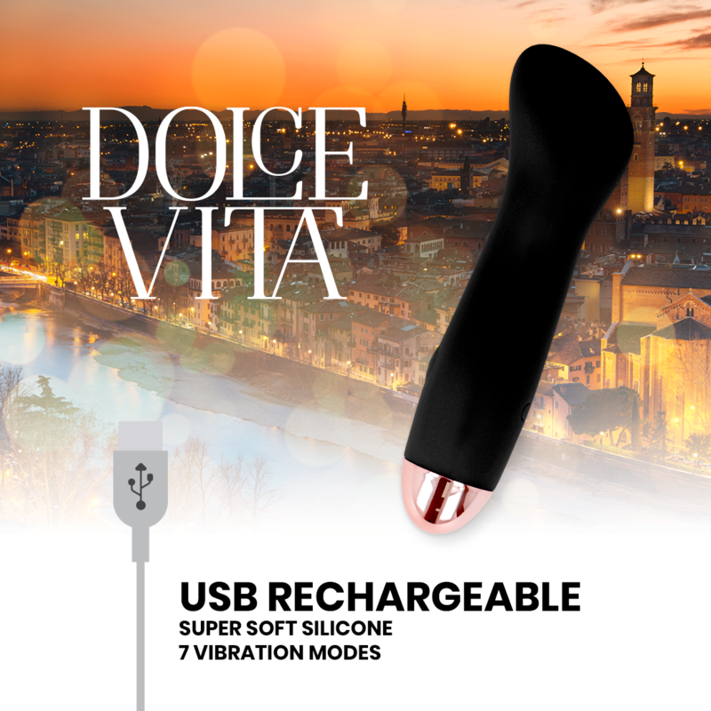 DOLCE VITA - VIBRADOR RECARREGÁVEL ONE BLACK 10 SPEED - Imagem 4