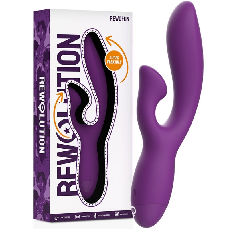 REWOLUTION - VIBRADOR FLEXÍVEL REWOFUN COM COELHO - Imagem 3