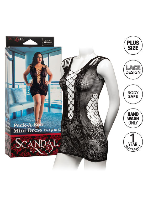 CALEXOTICS - MINI VESTIDO PEEK-A-BOO PLUS SIZE - Imagem 3