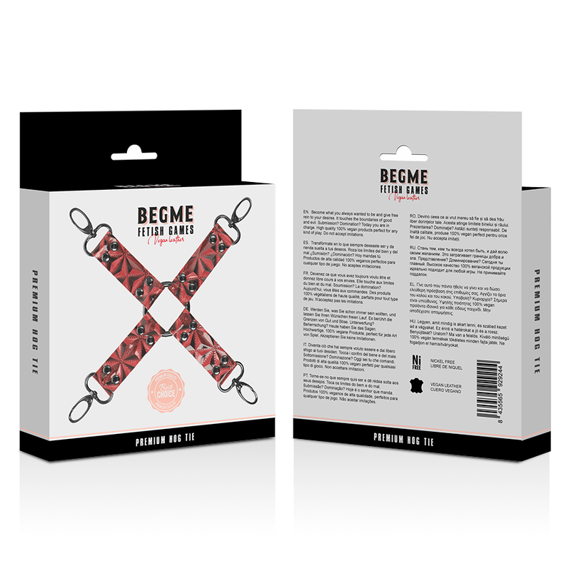 BEGME - GRAVATA DE PORCO DE COURO VEGANO PREMIUM RED EDITION - Imagem 4