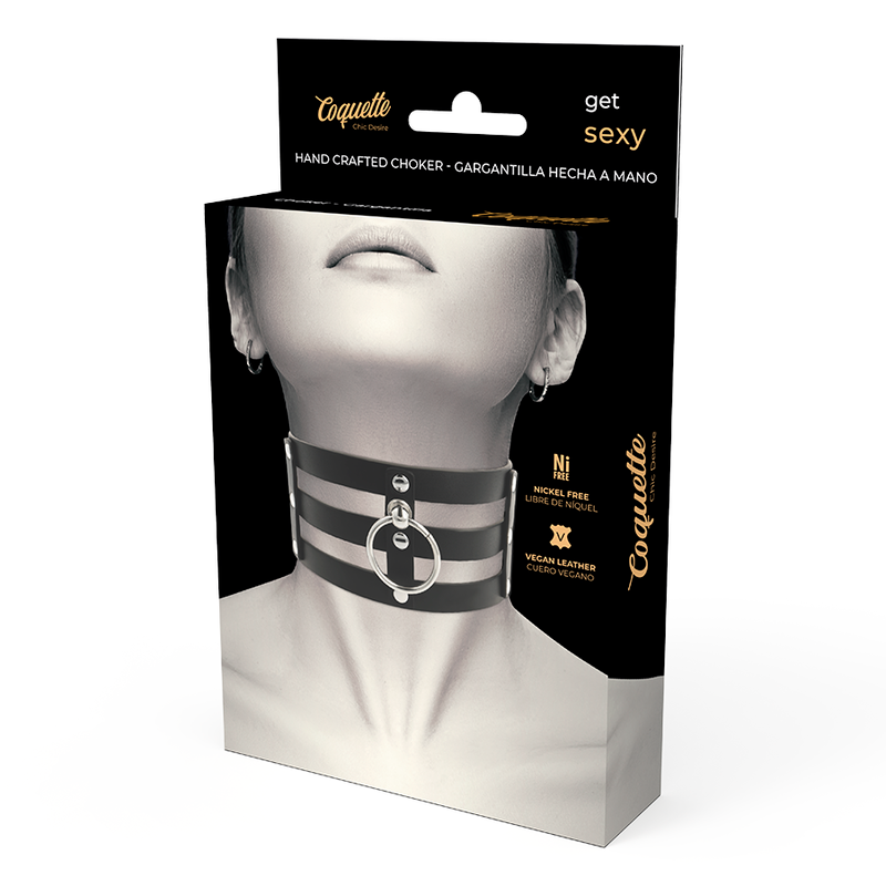 COQUETTE CHIC DESIRE - GARGANTILHA DE COURO VEGANO ESTILO FETISH - Imagem 5