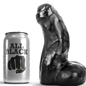 ALL BLACK - DONG REALISTA PRETO 17 CM