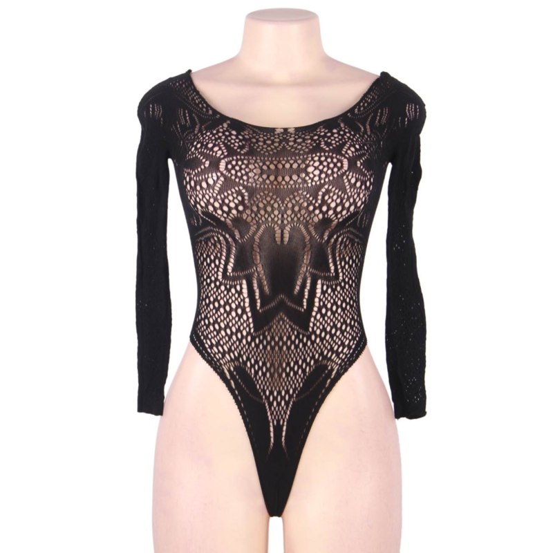 QUEEN LINGERIE - TEDDY MANGA COMPRIDA S/L - Imagem 4