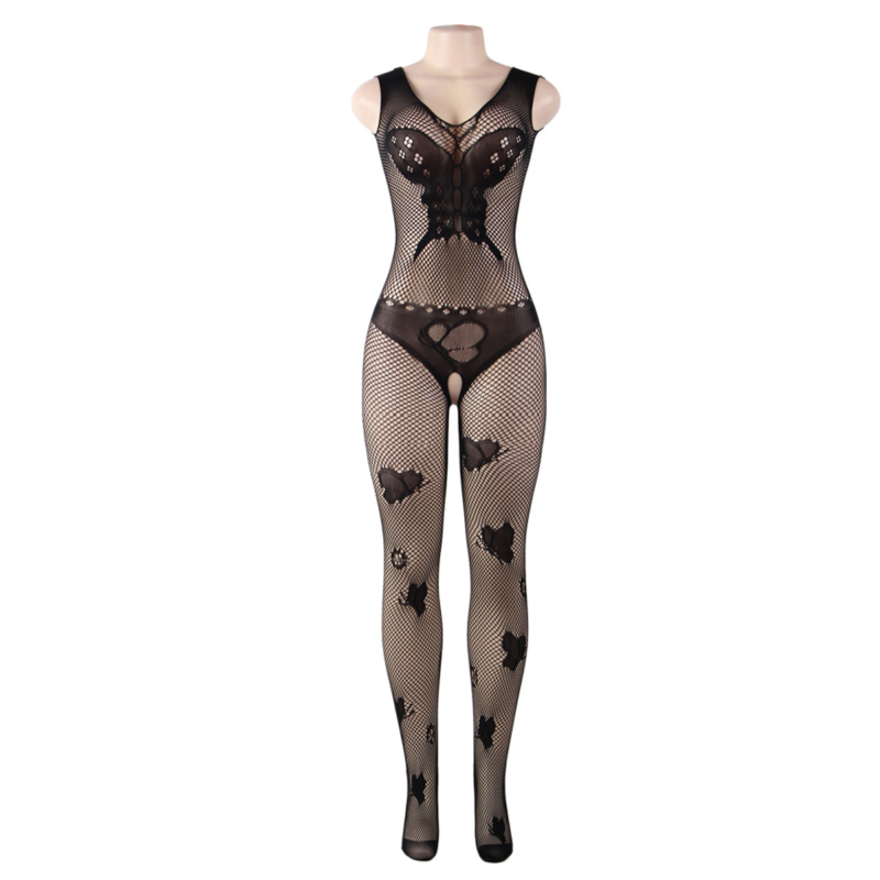 QUEEN LINGERIE - BODYSTOCKING BORDADO BORBOLETA S/L - Imagem 5