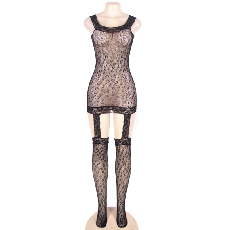 QUEEN LINGERIE - BODYSTOCKING ESTILO LEOPARDO S/L - Imagem 5