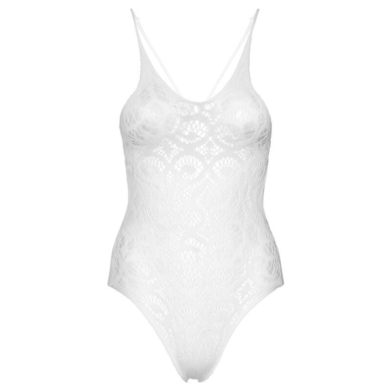 LEG AVENUE - SEAMLESS SCROLL LACE TEDDY - BRANCO - Imagem 4