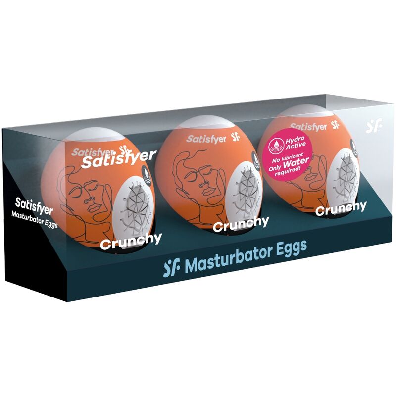 SATISFYER - 3 OVOS MASTURBADOR CRUNCHY - Imagem 2