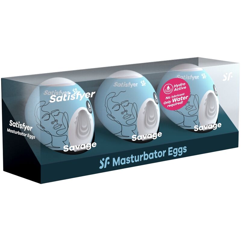 SATISFYER - 3 OVOS MASTURBADOR SAVAGE - Imagem 2