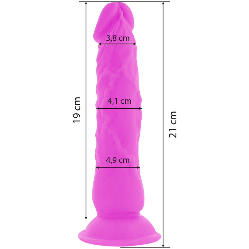 DIVERSIA - FLEXÍVEL VIBRAO VIBRANTE ROXO 21 CM -O- 4.9 CM - Imagem 3