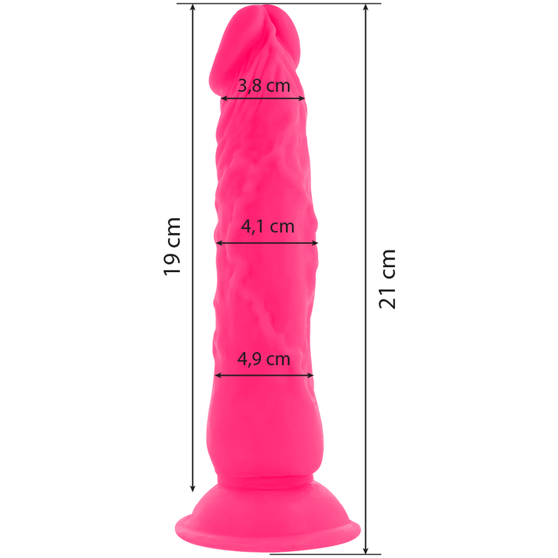 DIVERSIA - FLEXÍVEL VIBRATÓRIO ROSA 21 CM -O- 4.9 CM - Imagem 3