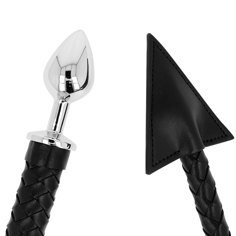 OHMAMA FETISH DEVIL''S CAUDA COURO E METAL PLUG 7 CM - Imagem 2