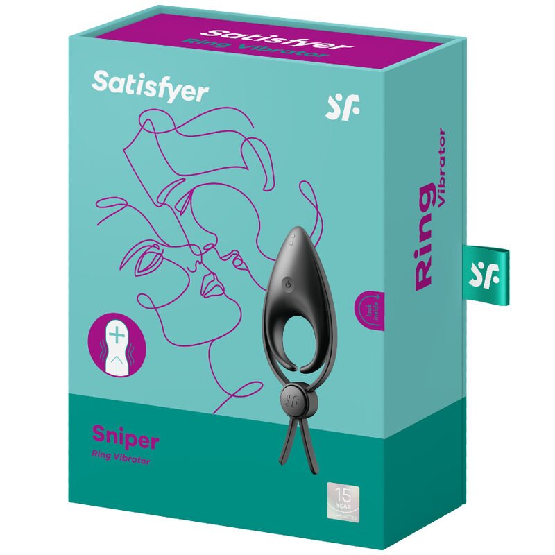 VIBRADOR DE ANEL DE SNIPER SATISFYER PRETO - Imagem 3