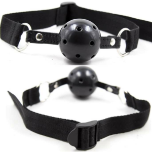 MORDAÇA BOLA RESPIRÁVEL FETICHE PRETO OHMAMA