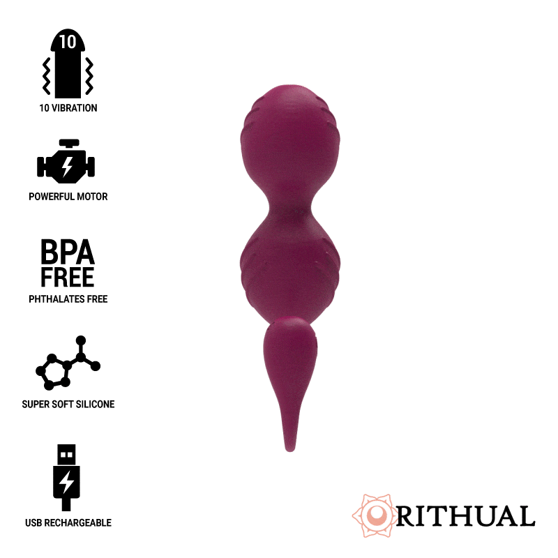 RITHUAL - NISHA BOLAS DE KEGEL VIBRATÓRIAS RECARREGÁVEIS ORQUÍDEA