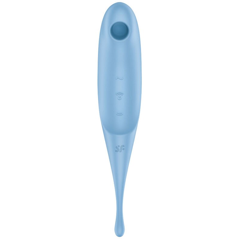 ESTIMULADOR E VIBRADOR SATISFYER TWIRLING PRO AIR PULSE - AZUL - Imagem 2