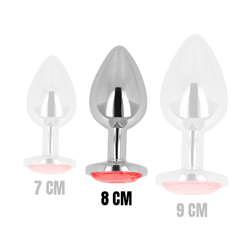 OHMAMA - PLUG ANAL COM CRISTAL VERMELHO 8 CM - Imagem 4