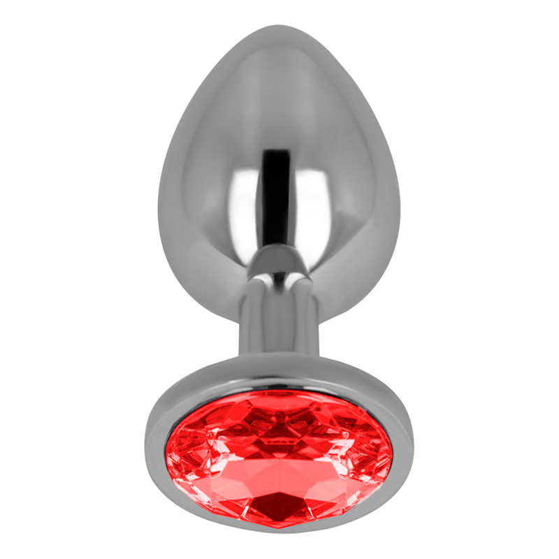 OHMAMA - PLUG ANAL COM CRISTAL VERMELHO 8 CM - Imagem 2