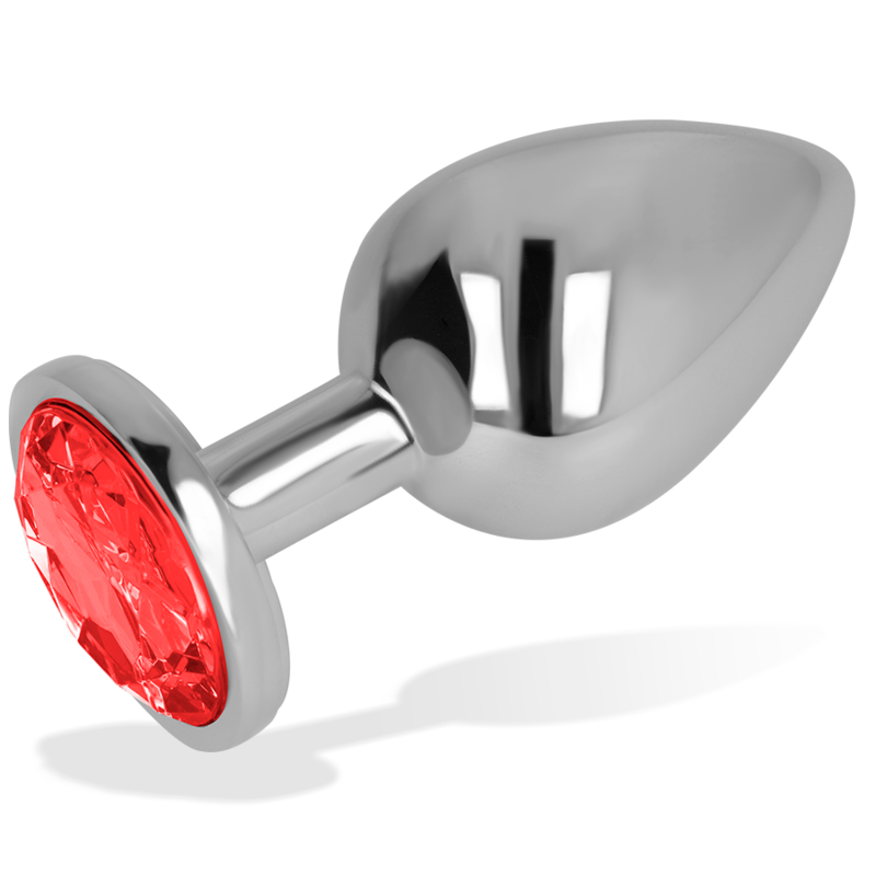 OHMAMA - PLUG ANAL COM CRISTAL VERMELHO 9 CM - Imagem 2