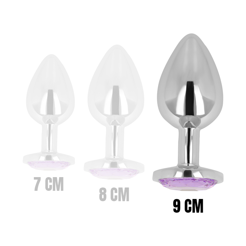 OHMAMA - PLUG ANAL COM CRISTAL VIOLETA 9 CM - Imagem 4