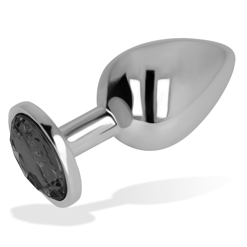 OHMAMA - PLUG ANAL COM CRISTAL PRETO 9 CM - Imagem 3