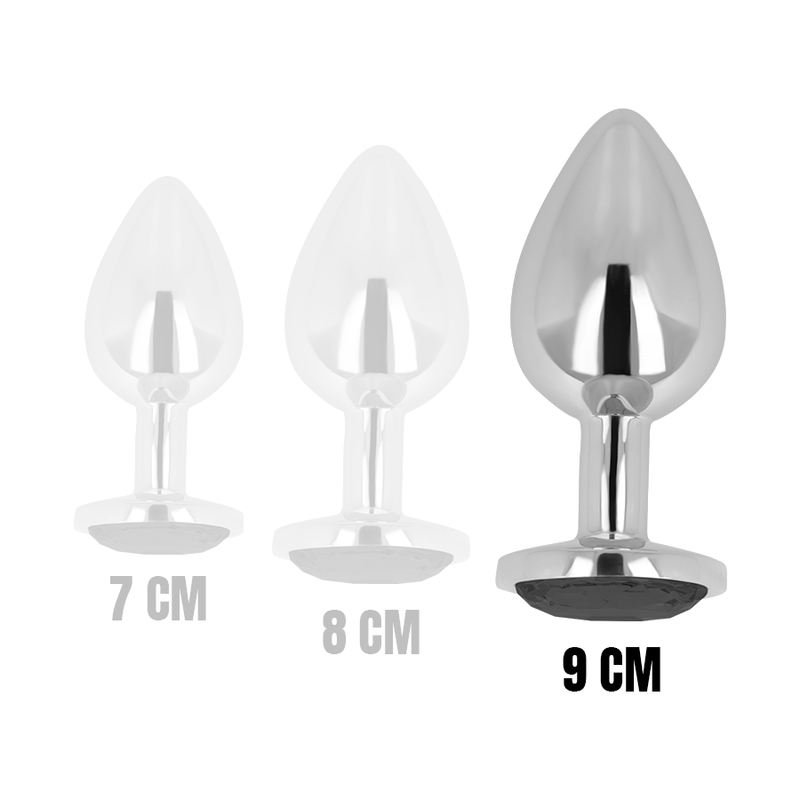 OHMAMA - PLUG ANAL COM CRISTAL PRETO 9 CM - Imagem 4