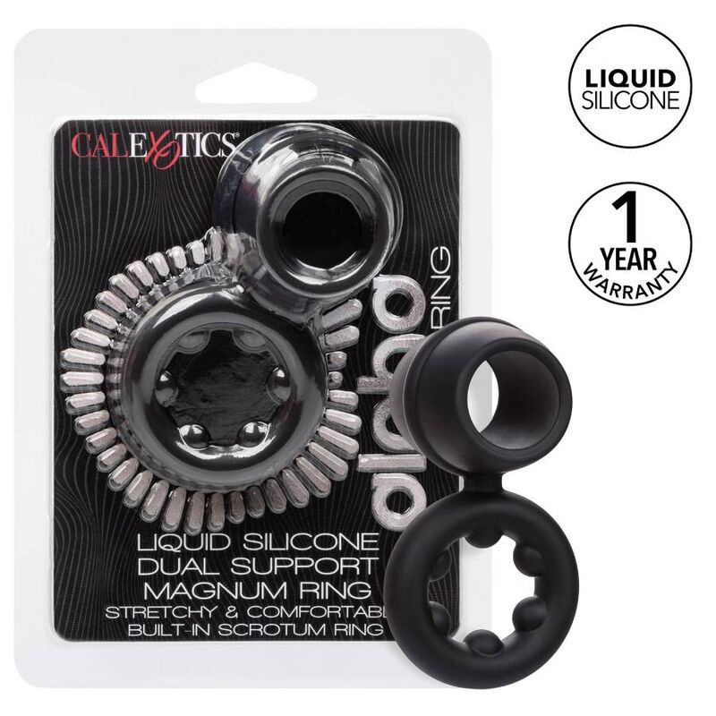 CALEXOTICS - ANEL ALPHA DUAL MAGNUM PRETO - Imagem 2