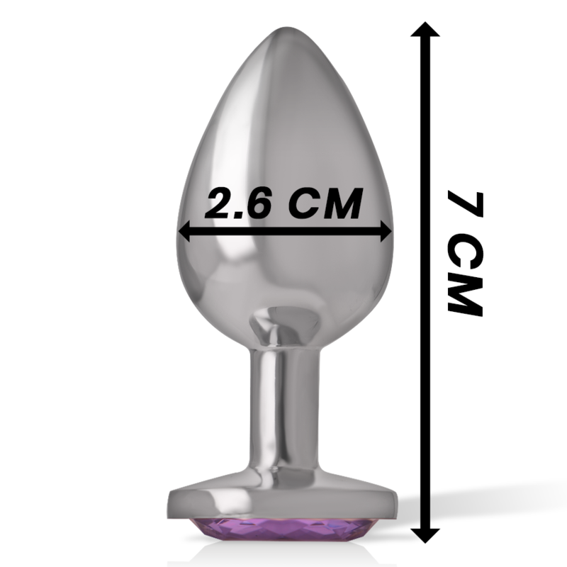 INTENSE - PLUG ANAL DE METAL DE ALUMÍNIO COM CRISTAL VIOLETA TAMANHO S - Imagem 4