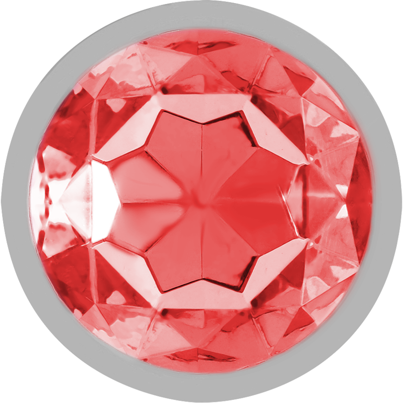 INTENSE - PLUG ANAL DE METAL DE ALUMÍNIO COM CRISTAL VERMELHO TAMANHO S - Imagem 3