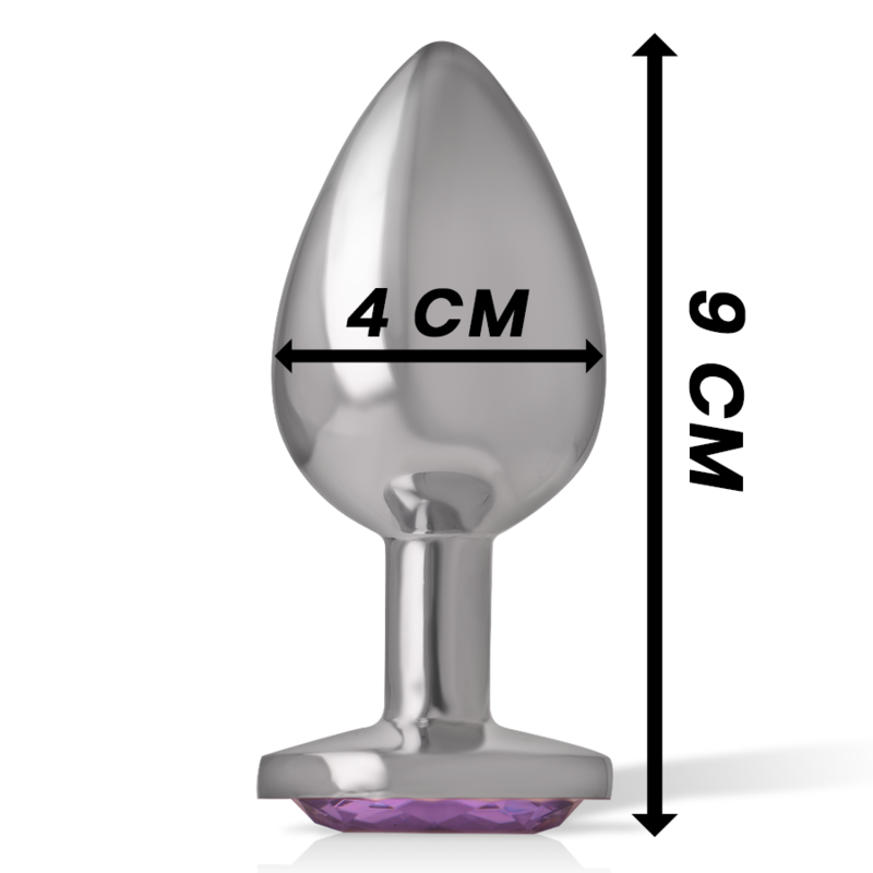 INTENSE - PLUG ANAL DE METAL DE ALUMÍNIO COM CRISTAL VIOLETA TAMANHO L - Imagem 4