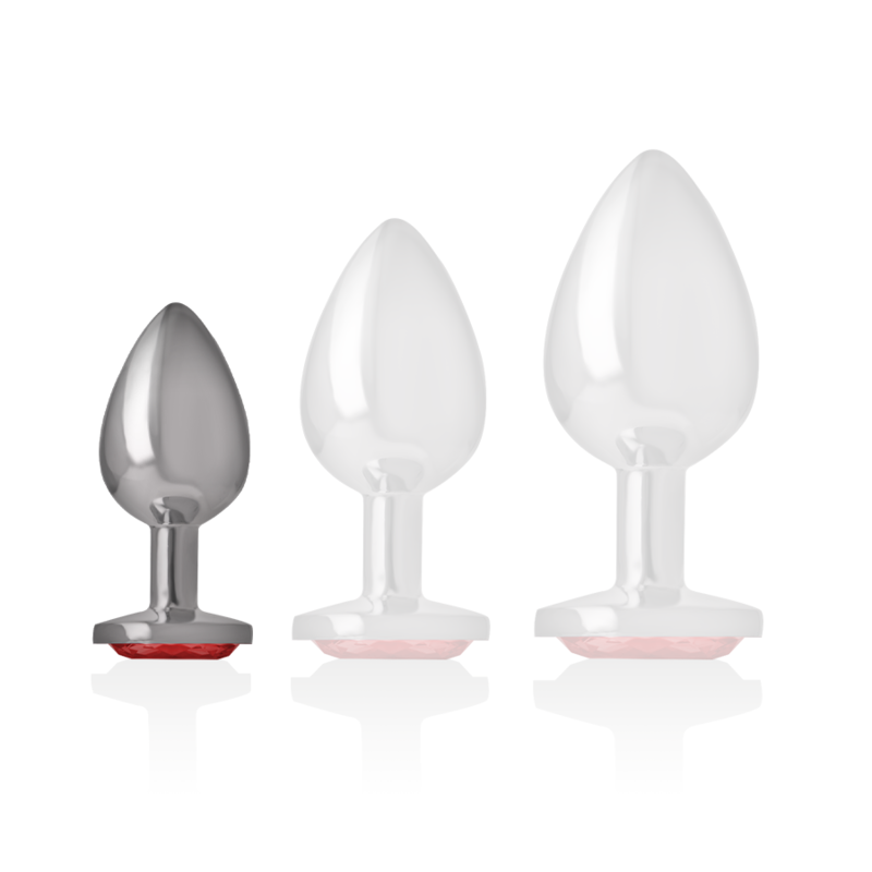 INTENSE - PLUG ANAL DE METAL DE ALUMÍNIO COM CRISTAL VERMELHO TAMANHO S - Imagem 5