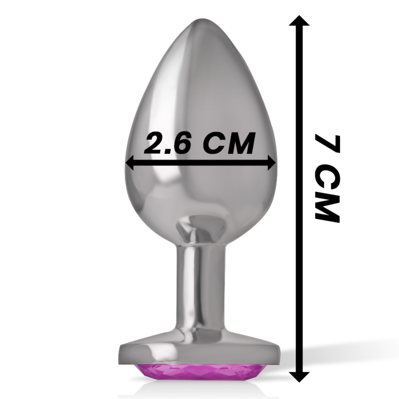 INTENSE - PLUG ANAL DE METAL DE ALUMÍNIO COM CRISTAL ROSA TAMANHO S - Imagem 4