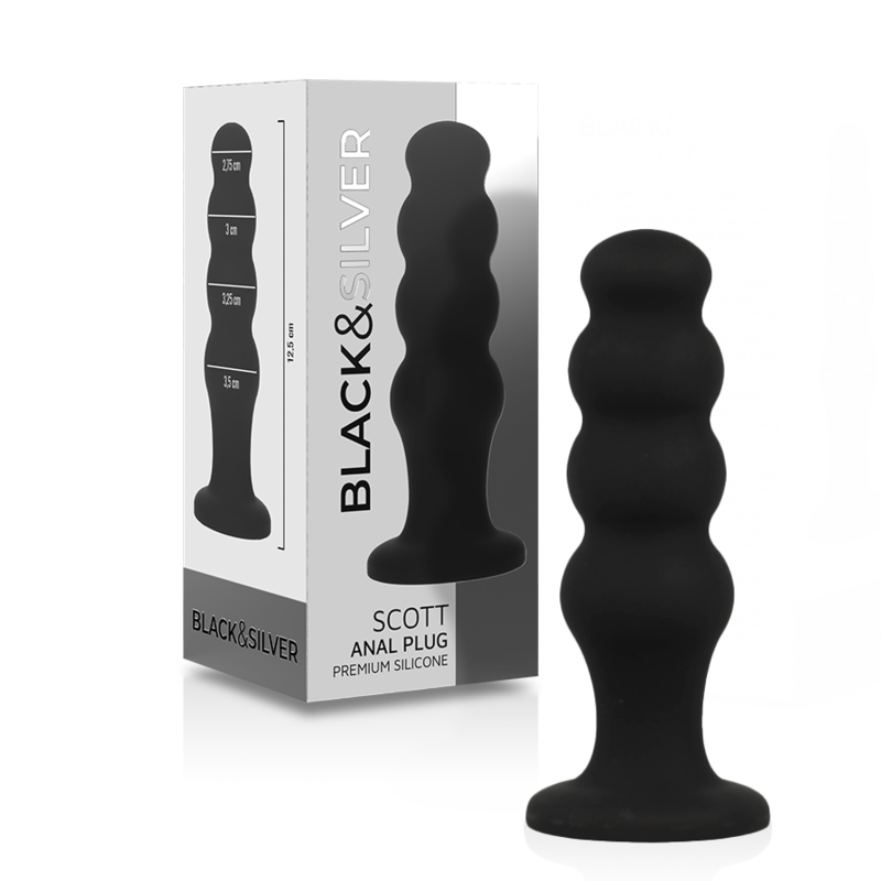 BLACKSILVER - PLUG ANAL DE SILICONE SCOTT PREMIUM PRETO - Imagem 4
