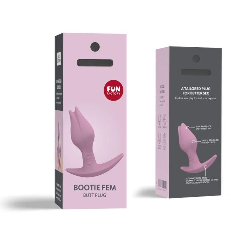 FUN FACTORY - BOOTIE FEM FEMININO ANAL BUTT PLUG ROSE - Imagem 2