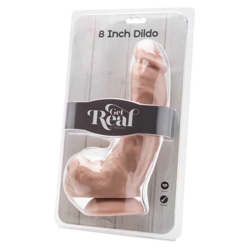 GET REAL - DILDO 20,5 CM COM BOLAS PELE - Imagem 2