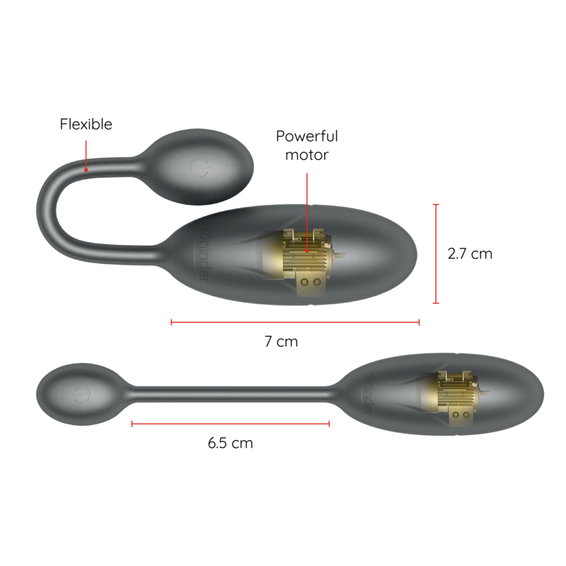 ONINDER - OVO VIBRATÓRIO DENVER PRETO 7 X 2,7 CM APLICATIVO GRATUITO - Imagem 3