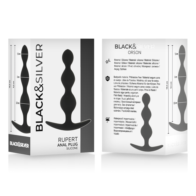 BLACKSILVER - CORRENTE DE BOLA ANAL RUPERT 10 CM - Imagem 5