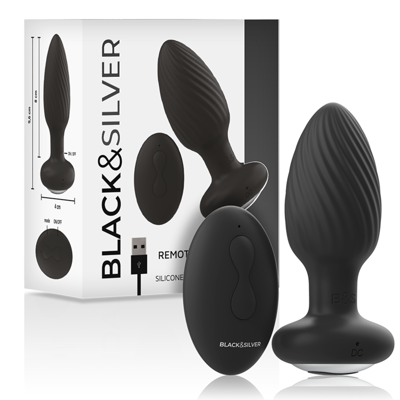 BLACKSILVER - PLUG DE POÇOS SILICONE ANAL ROTATOR CONTROLE REMOTO - Imagem 2