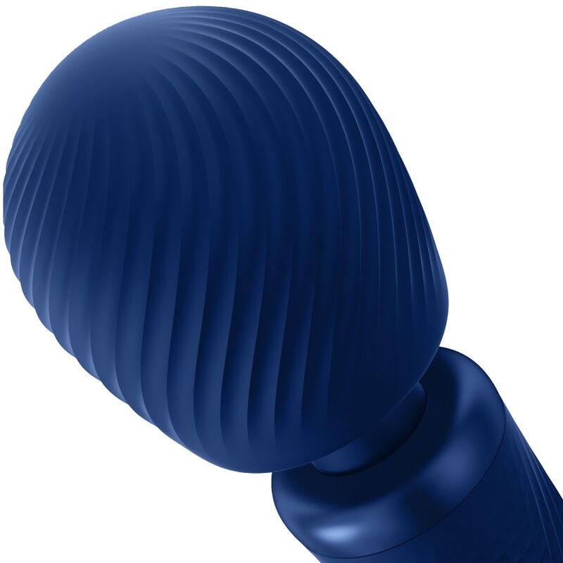 FUN FACTORY - VIM SILICONE RECHARGEABLE VIBRATING WEIGHTED RUMBLE WAND MIDNIGHT BLUE - Imagem 3