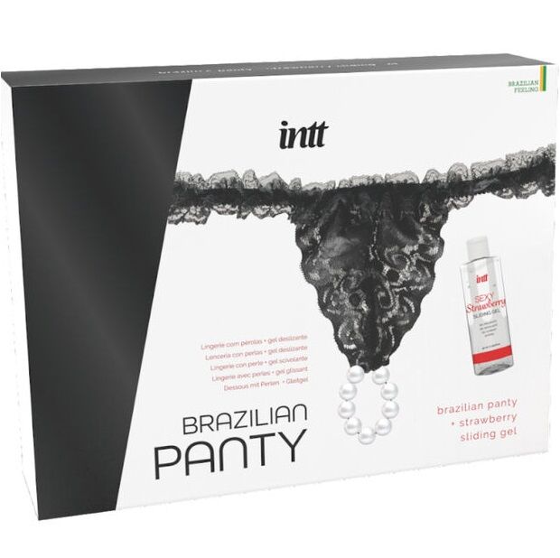INTT RELEASES - CALÇA PRETA BRASILEIRA COM PÉROLAS E GEL LUBRIFICANTE 50 ML - Imagem 3