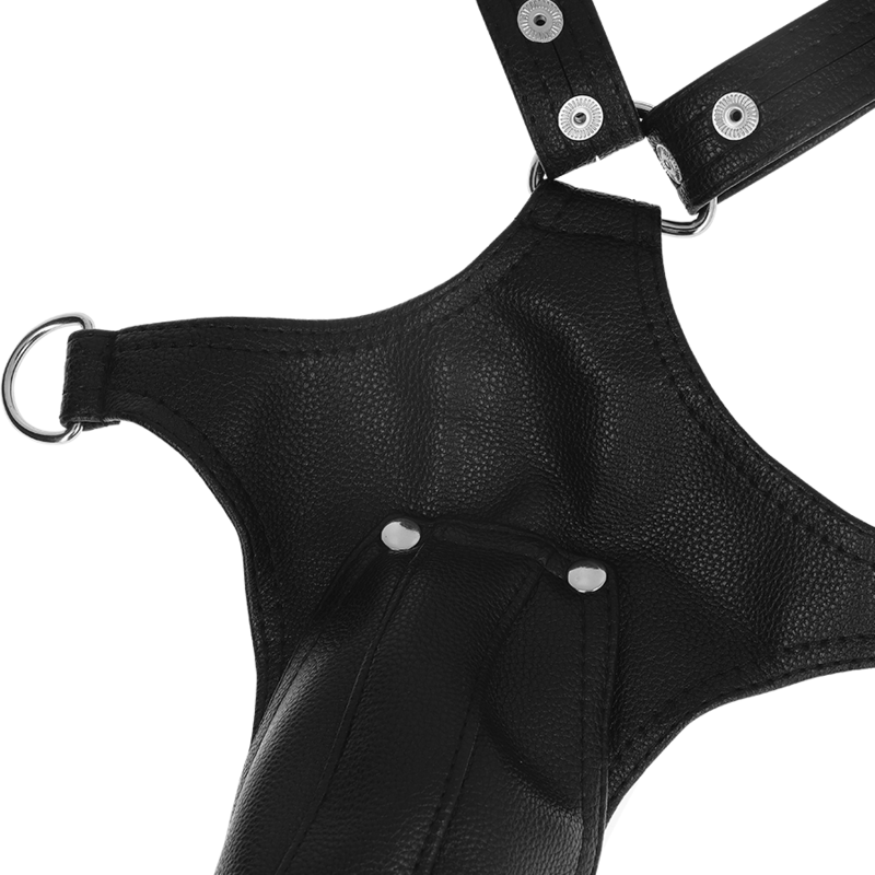 FETISH SUBMISSIVE ATTITUDE - ARNÊS DE COURO ECO EM FORMA DE V PARA HOMEM - Imagem 4