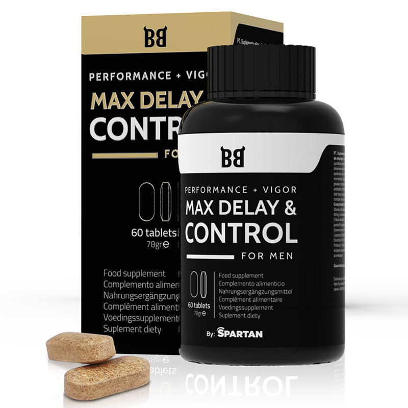 BLACK BULL - MAX DELAY  CONTROL MXIMO DESEMPENHO PARA HOMENS 60 CÁPSULAS