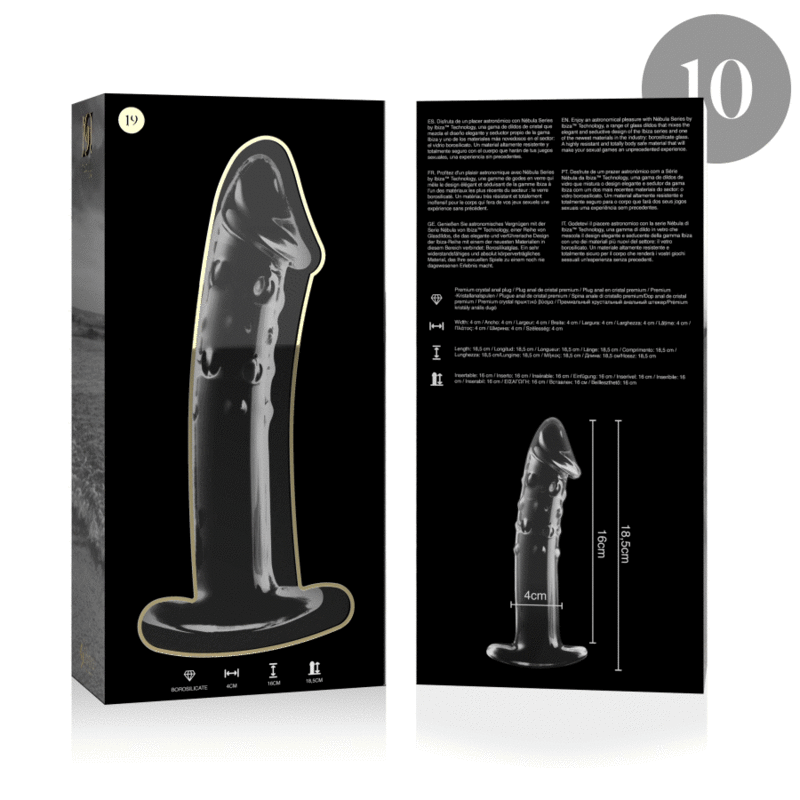 NEBULA SERIES BY IBIZA - MODELO 19 DILDO VIDRO BOROSILICADO 18,5 X 4 CM TRANSPARENTE