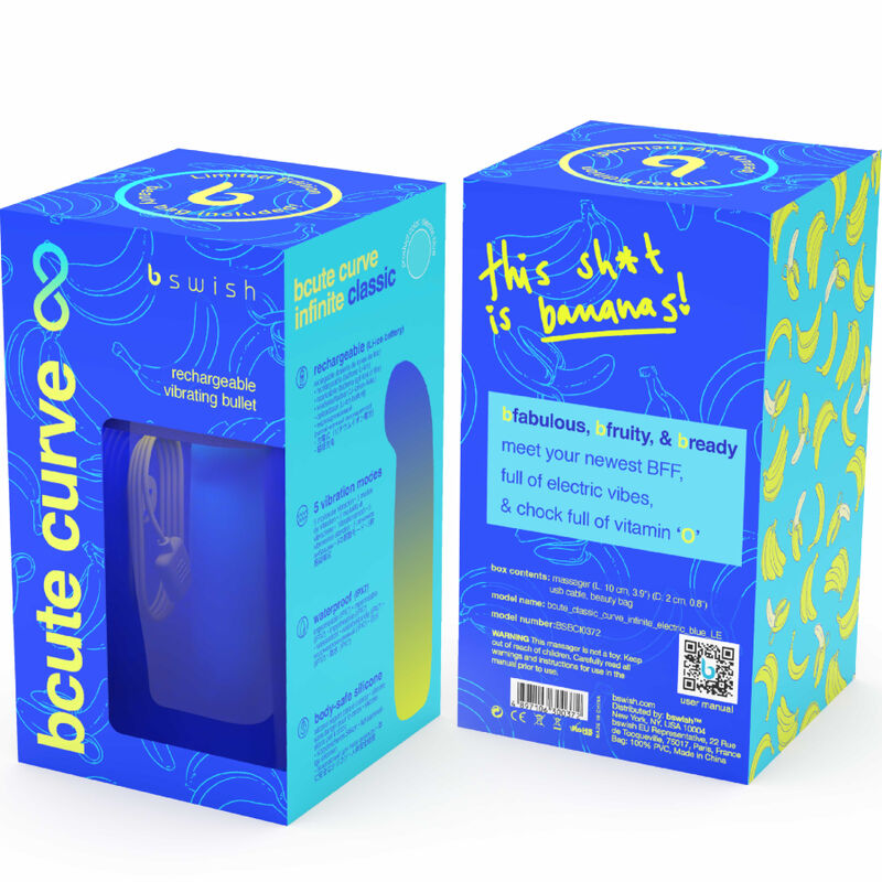 B SWISH - BCUTE CURVE INFINITE CLASSIC EDIO LIMITADA VIBRADOR RECARREGVEL DE SILICONE AZUL - Imagem 5