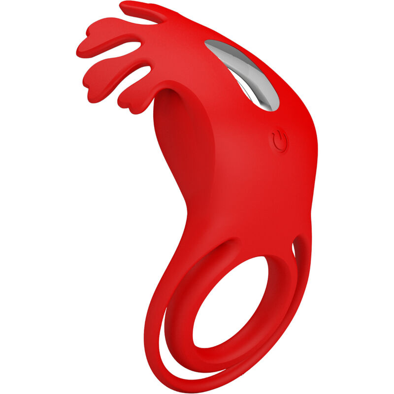 PRETTY LOVE - ANEL VIBRADOR RUBEN 7 VIBRAÕES SILICONE VERMELHO - Imagem 3