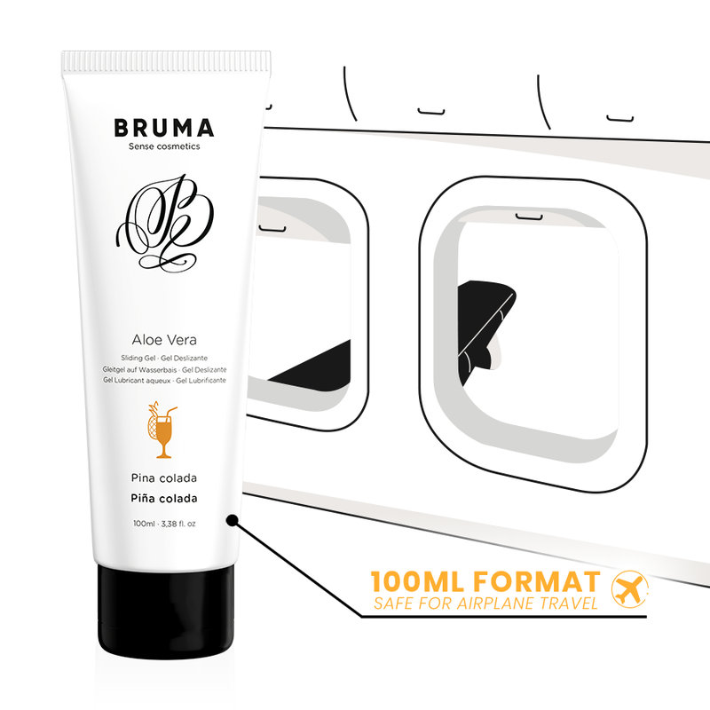 BRUMA - GEL DESLIZANTE DE ALOE VERA SABOR PINA COLADA 100 ML - Imagem 3
