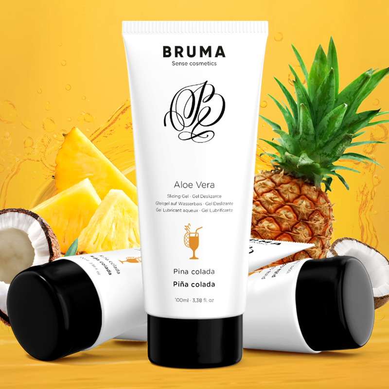BRUMA - GEL DESLIZANTE DE ALOE VERA SABOR PINA COLADA 100 ML - Imagem 5